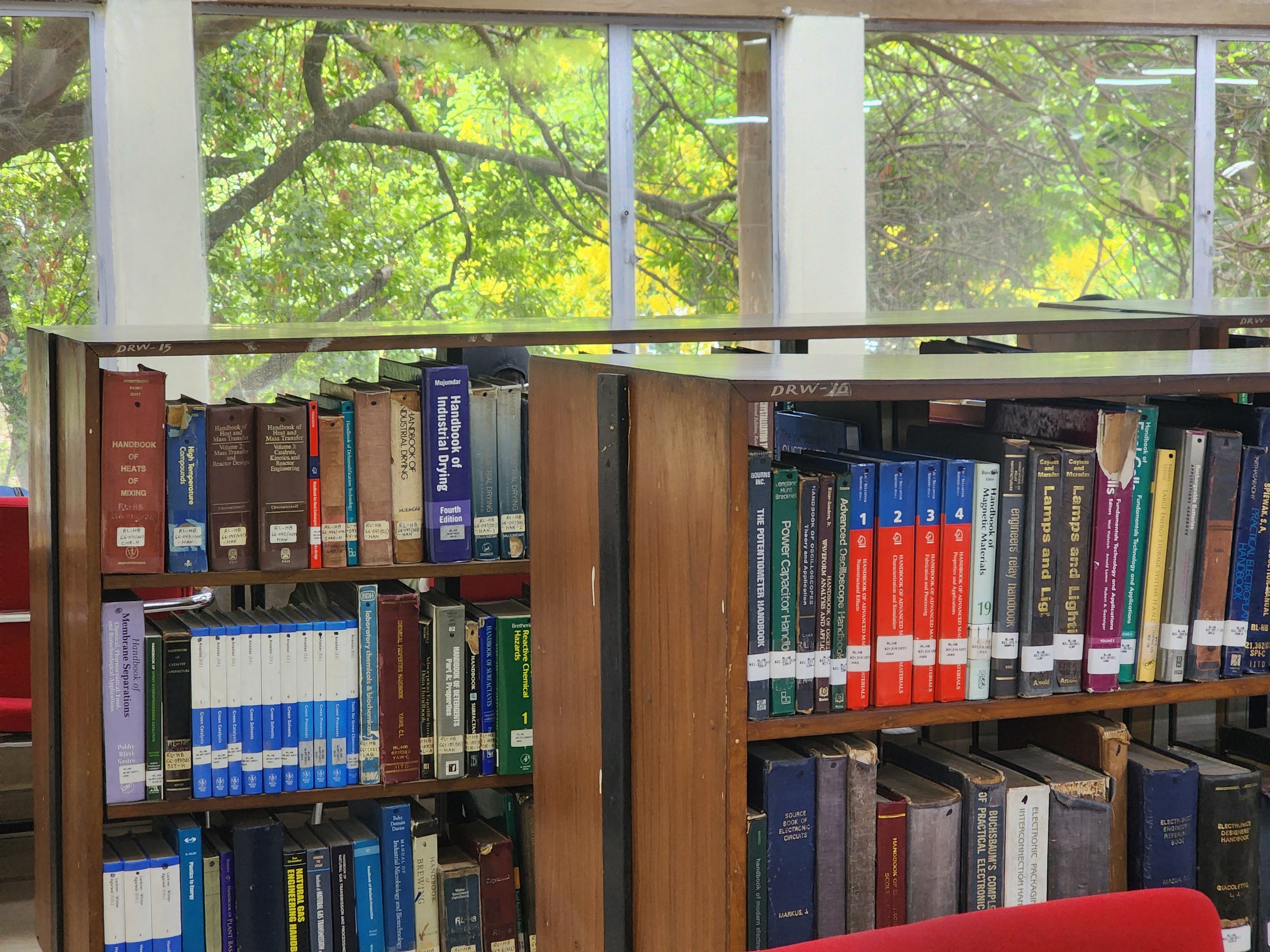 Academic volumes in the Central Library collection at IIT Delhi.